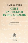 Cover: Geist und Kultur in der Sprache / Teil 2 (Seite 119 bis 250 im Originalmanuskript) - Universit&auml;tsverlag Winter