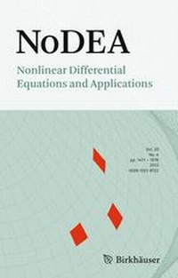Abbildung von: Nonlinear Differential Equations and Applications NoDEA - Birkhäuser