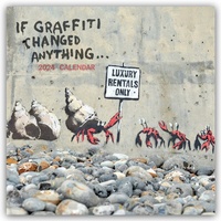 Abbildung von: Banksy - If Graffiti changed Anything 2024 - 12-Monatskalender - Carousel Calendars