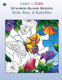Enlarge image Cover: Birds, Bees, and Butterflies - Learn & Color Books