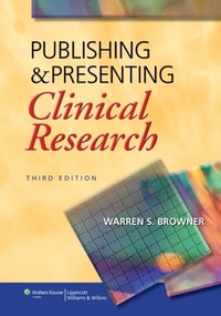 Abbildung von: Publishing and Presenting Clinical Research - WOLTERS KLUWER HEALTH