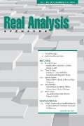 Cover: Real Analysis Exchange 46, no. 2 - Michigan State University Press