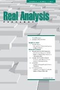Cover: Real Analysis Exchange 47, no. 1 - Michigan State University Press