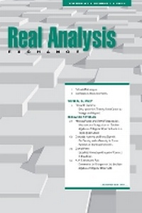 Abbildung von: Real Analysis Exchange 47, no. 1 - Michigan State University Press