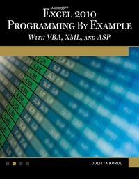 Abbildung von: Microsoft® Excel® 2010 Programming By Example with VBA, XML, and ASP - Mercury Learning and Information