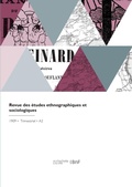 Cover: Revue Des Etudes Ethnographiques Et Sociologiques - Hachette Livre - Bnf