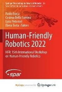 Enlarge image Cover: Human-Friendly Robotics 2022 - Springer