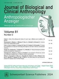 Bild: Anthropologischer Anzeiger - E. Schweizerbart'sche Verlagsbuchhandlung
