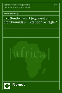 Abbildung von: La détention avant jugement en droit burundais : Exception ou règle ? - Nomos