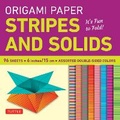 Cover: Origami Paper - Stripes and Solids 6" - 96 Sheets - Tuttle Publishing