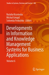 Enlarge image Cover: Developments in Information and Knowledge Management Systems for Business Applications - Springer