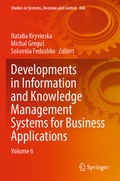 Cover: Developments in Information and Knowledge Management Systems for Business Applications - Springer