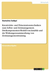 Abbildung von: Kreativitäts- und Präsentationstechniken zum Selbst- und Zeitmanagement. Dreikomponenten-Modell von Amabile und der Wirkungszusammenhang von Zeitmanagementtraining - GRIN Verlag