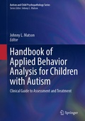 Cover: Handbook of Applied Behavior Analysis for Children with Autism - Springer