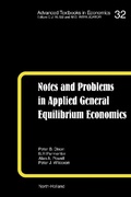 Cover: Notes and Problems in Applied General Equilibrium Economics - Elsevier