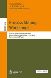 Enlarge image Cover: Process Mining Workshops - Springer