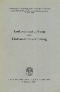 Abbildung von: Einkommensbildung und Einkommensverteilung. - Duncker & Humblot