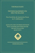Cover: Fr&uuml;hhumanismus in Deutschland - Hiersemann, A