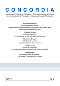 Cover: Concordia - Internationale Zeitschrift f&uuml;r Philosophie 83 - Verlag G&uuml;nter Mainz