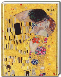 Abbildung von: Gustav Klimt - Der Kuss - Taschenkalender 2024 - Flame Tree Publishing