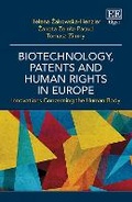 Cover: Biotechnology, Patents and Human Rights in Europe - Edward Elgar Publishing