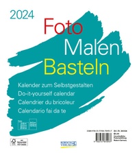 Bild vergrößern Bild: Foto-Malen-Basteln Bastelkalender weiß 2024 - Korsch Verlag
