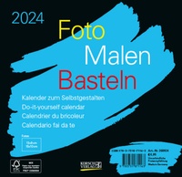 Bild: Foto-Malen-Basteln Bastelkalender schwarz quer 2024 - Korsch Verlag