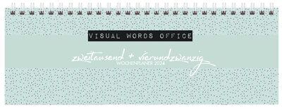 Abbildung von: Tischquerkalender Visual Words Office 2024 - Korsch Verlag