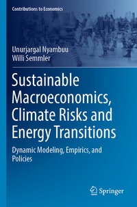 Enlarge image Cover: Sustainable Macroeconomics, Climate Risks and Energy Transitions - Springer