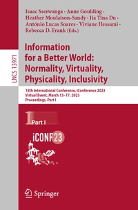 Abbildung von: Information for a Better World: Normality, Virtuality, Physicality, Inclusivity - Springer