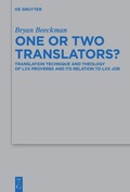 Cover: One or Two Translators? - De Gruyter