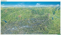 Abbildung von: Österreich Panoramakarte, Sommer / Winter, Poster, Plano in Rolle, freytag & berndt - Freytag-Berndt und ARTARIA