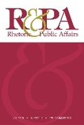 Cover: Rhetoric & Public Affairs 24, nos. 1-2 - Michigan State University Press