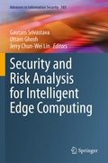 Cover: Security and Risk Analysis for Intelligent Edge Computing - Springer
