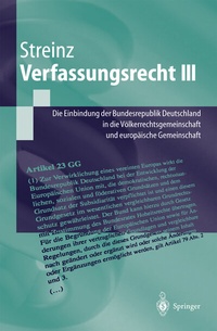 Abbildung von: Verfassungsrecht III - Springer
