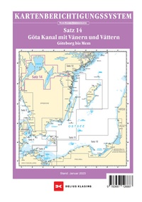 Abbildung von: Berichtigung Sportbootkarten Satz 14: Göta Kanal mit Vänern und Vättern (Ausgabe 2023) - Delius Klasing