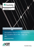 Cover: Atmospheric Pressure Dry Nanotexturing for Crystalline Silicon PERC Solar Cells - Fraunhofer Verlag