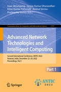 Cover: Advanced Network Technologies and Intelligent Computing - Springer