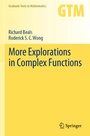 Cover: More Explorations in Complex Functions - Springer
