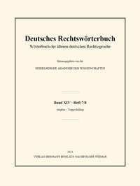 Abbildung von: Deutsches Rechtswörterbuch - J.B. Metzler