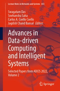 Enlarge image Cover: Advances in Data-driven Computing and Intelligent Systems - Springer