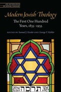 Cover: Modern Jewish Theology - Jewish Publication Society