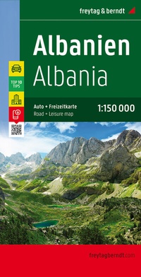 Abbildung von: Albanien, Straßen- und Freizeitkarte 1:150.000, freytag & berndt - Freytag-Berndt und ARTARIA