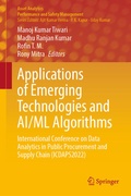 Cover: Applications of Emerging Technologies and AI/ML Algorithms - Springer