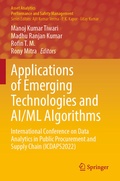 Cover: Applications of Emerging Technologies and AI/ML Algorithms - Springer