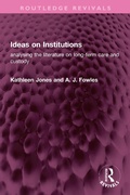 Cover: Ideas on Institutions - Routledge