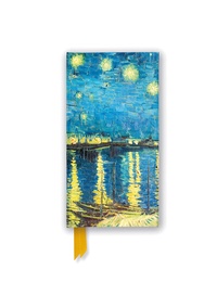 Abbildung von: Schmales Hardcover-Notizbuch: Vincent van Gogh, Sternennacht über der Rhone - Flame Tree Publishing