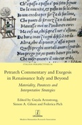 Cover: Petrarch Commentary and Exegesis in Renaissance Italy and Beyond - Legenda