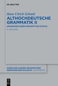 Cover: Althochdeutsche Grammatik II - De Gruyter