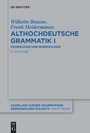 Cover: Althochdeutsche Grammatik I - De Gruyter